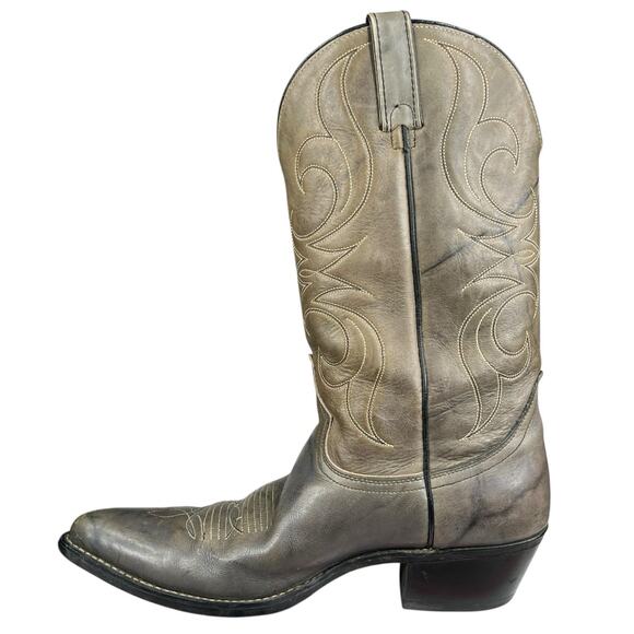 Vintage Acme Men\'s Green Grey Marbled Western Cowboy Boot Size US 10 D main image 7
